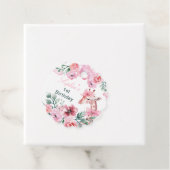 水彩フローラキリンRibbon女の子誕生日 フェイバータグ (インサイチュ)