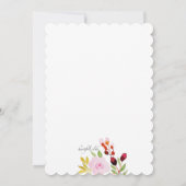 水彩フローラキンセアニェラ招待状 招待状 (裏面)
