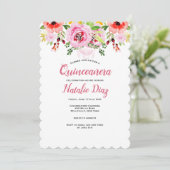 水彩フローラキンセアニェラ招待状 招待状 (スタンド正面)