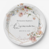 水彩フローラキンセアニェラ ペーパープレート (正面)