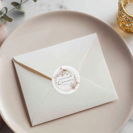 水彩フローラキンセアニェラ ラウンドシール