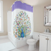 水彩フローラクジャックシャワーカーテン シャワーカーテン (インサイチュ)