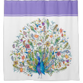 水彩フローラクジャックシャワーカーテン シャワーカーテン (正面)