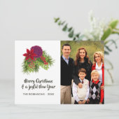 水彩フローラクリスマスフォト シーズンカード (スタンド正面)