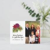 水彩フローラクリスマスフォト シーズンポストカード (スタンド正面)