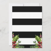 水彩フローラクリスマスブライダルシャワー 招待状 (裏面)