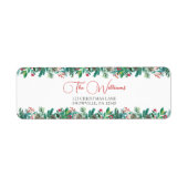 水彩フローラクリスマスホリデー ラベル (正面)