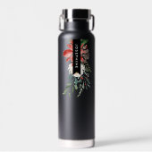 水彩フローラクリスマスポインセチア ウォーターボトル (正面)