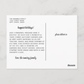 水彩フローラクリスマス写真はがき ポストカード (裏面)