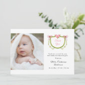 水彩フローラクレスト(弓サンキューカード付) 招待状 (スタンド正面)