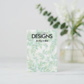 水彩フローラグリーナリーイヤリングディスプレイカード 名刺 (スタンド正面)