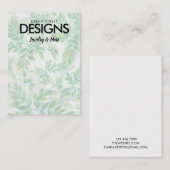 水彩フローラグリーナリーイヤリングディスプレイカード 名刺 (正面/裏面)