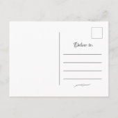 水彩フローラグリーンファ葉ーン インビテーションポストカード (裏面)