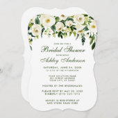 水彩フローラグリーンブライダルシャワーB 招待状 (正面/裏面)