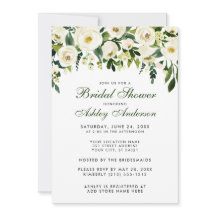 水彩フローラグリーンホワイトブライダルシャワーGS