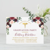 水彩フローラグリーンリーメディカルグラードパーティー 招待状 (スタンド正面)