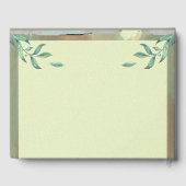 水彩フローラグリーン&ピンク結婚ズゲストブック ゲストブック (裏面)