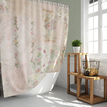 水彩フローラコテージピンクの花ヴィンテージ