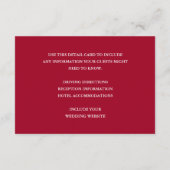 水彩フローラコラージュ結婚ズゲスト詳細 エンクロージャーカード (裏面)