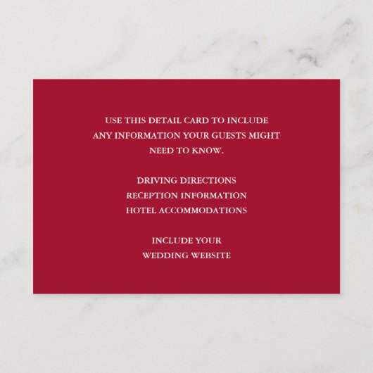 水彩フローラコラージュ結婚ズゲスト詳細 エンクロージャーカード (裏面)