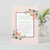 水彩フローラコー結婚ナー 招待状 (スタンド正面)