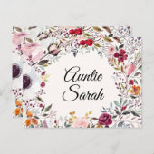 水彩フローラゴッドマザー提案カード ポストカード (正面/裏面)