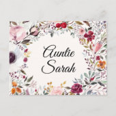 水彩フローラゴッドマザー提案カード ポストカード (正面)