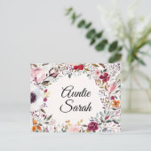 水彩フローラゴッドマザー提案カード ポストカード (スタンド正面)