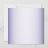 水彩フローラゴールデンジオメトリック結婚パープル 招待状 (裏面)