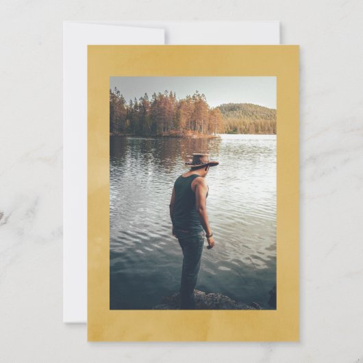 水彩フローラサファリお祝いの写真 招待状 (裏面)