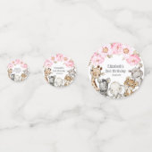 水彩フローラサファリアニマルズ牡丹誕生日 コンフェッティ (正面)