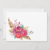 水彩フローラサファリファースト・ホリー・コミュニオン 招待状 (裏面)