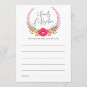 水彩フローラサファリベイビーシャワーママアドバイス アドバイスカード (正面)