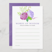 水彩フローラサマー結婚ズ アドバイスカード (正面/裏面)