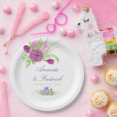 水彩フローラサマー結婚ズ ペーパープレート (パーティー)