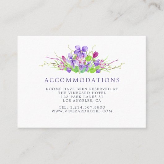 水彩フローラサマー結婚ズ 名刺 (正面)