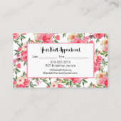 水彩フローラサロン美容師メイクアップアーティスト 名刺 (裏面)