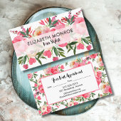 水彩フローラサロン美容師メイクアップアーティスト 名刺