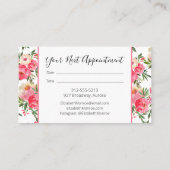 水彩フローラサロン美容師 名刺 (裏面)