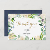 水彩フローラサンキューカード水彩 サンキューカード (正面/裏面)