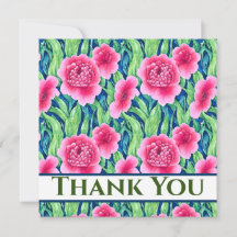 水彩フローラサンキューカード