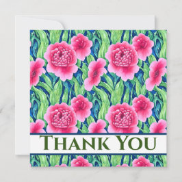 水彩フローラサンキューカード