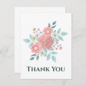 水彩フローラサンキューカード サンキューカード (正面/裏面)
