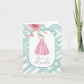 水彩フローラサンキューカード 空白の サンキューカード (正面)