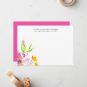 水彩フローラサンキューノートカード ノートカード (正面/裏面インサイチュ)