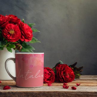 水彩フローラサンゴ名 コーヒーマグカップ