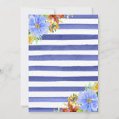 水彩フローラサーカス動物ベビーシャワー 招待状 (裏面)