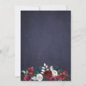 水彩フローラシック冬海軍バースデーパーティー 招待状 (裏面)