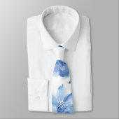 水彩フローラシームレスパターンパステル2 ネクタイ (タイ)