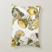 水彩フローラシームレスパターン。手絵を描l アクセントクッション (裏面(縦))